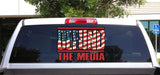 39-16 DEFUND the Media USA Patriotic Logo vinyl sticker decal