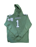 US Army Olive Football Jersey Hoody Camouflage #1 Duty. Honor. Country.
